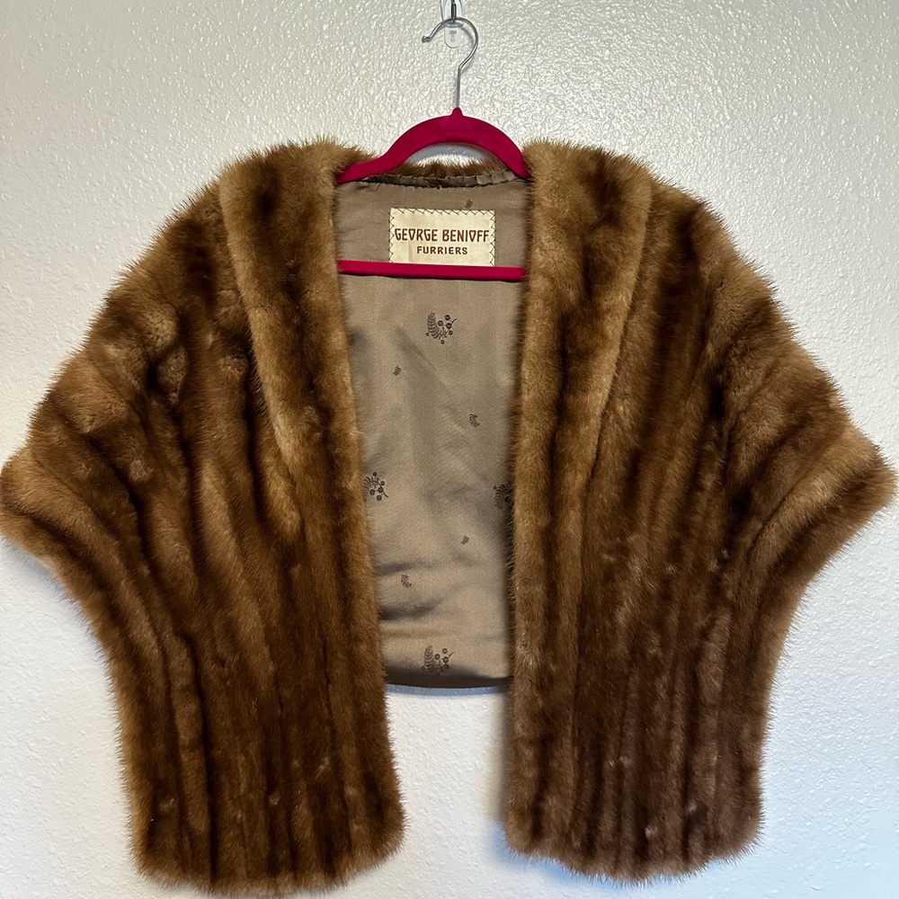 Vintage 1950s George Benioff Furriers Mink Stole
